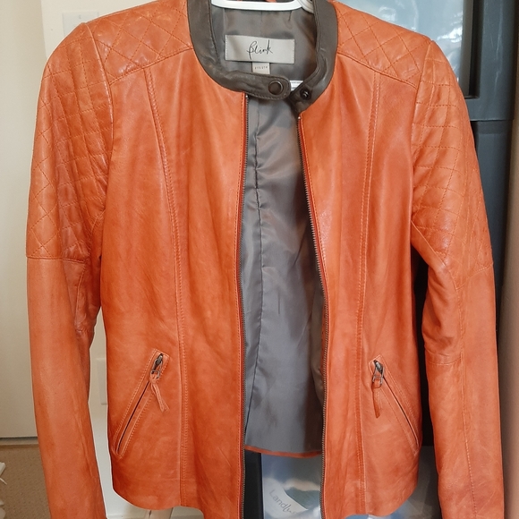 Blink by Danier gorgeous tangerine leather 🧡🍊 - Picture 1 of 8